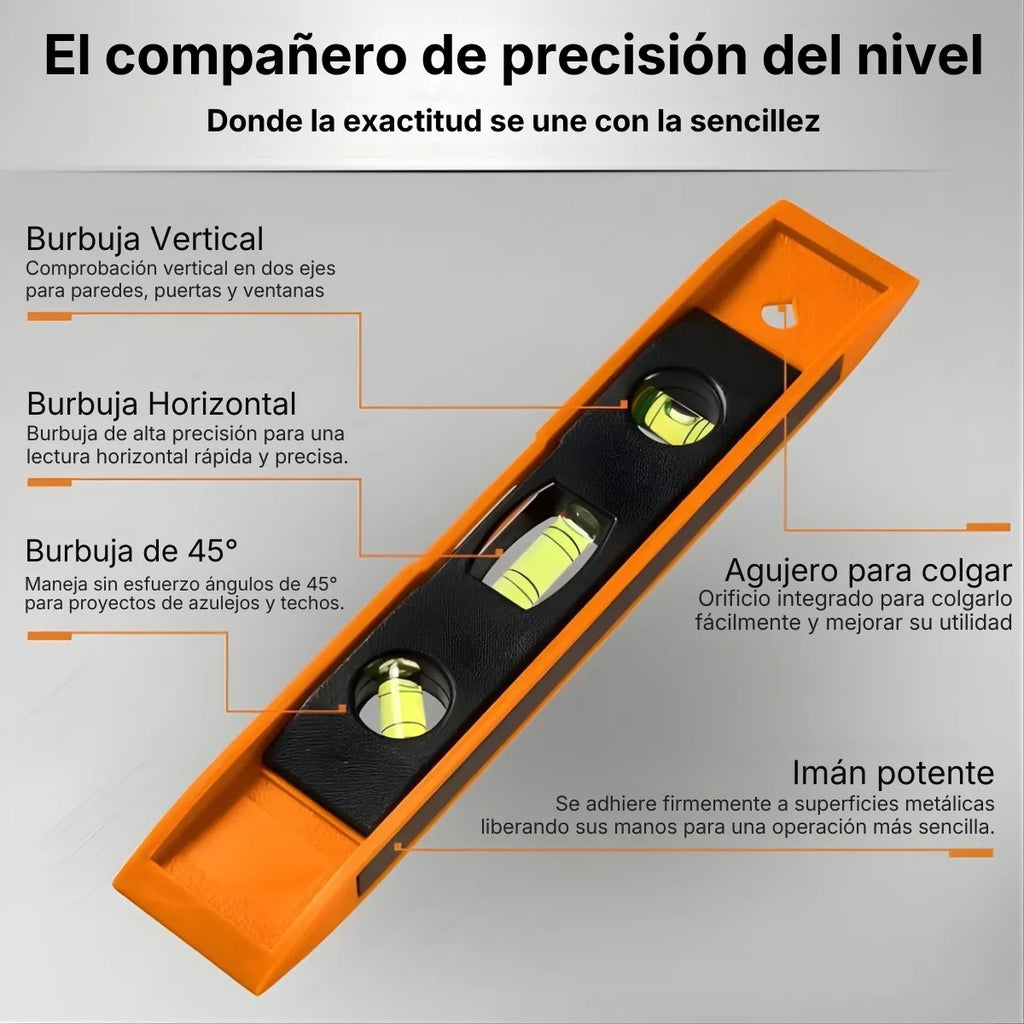 Nivel Torpedo Magnético 9" (220mm) Kseibi #302430