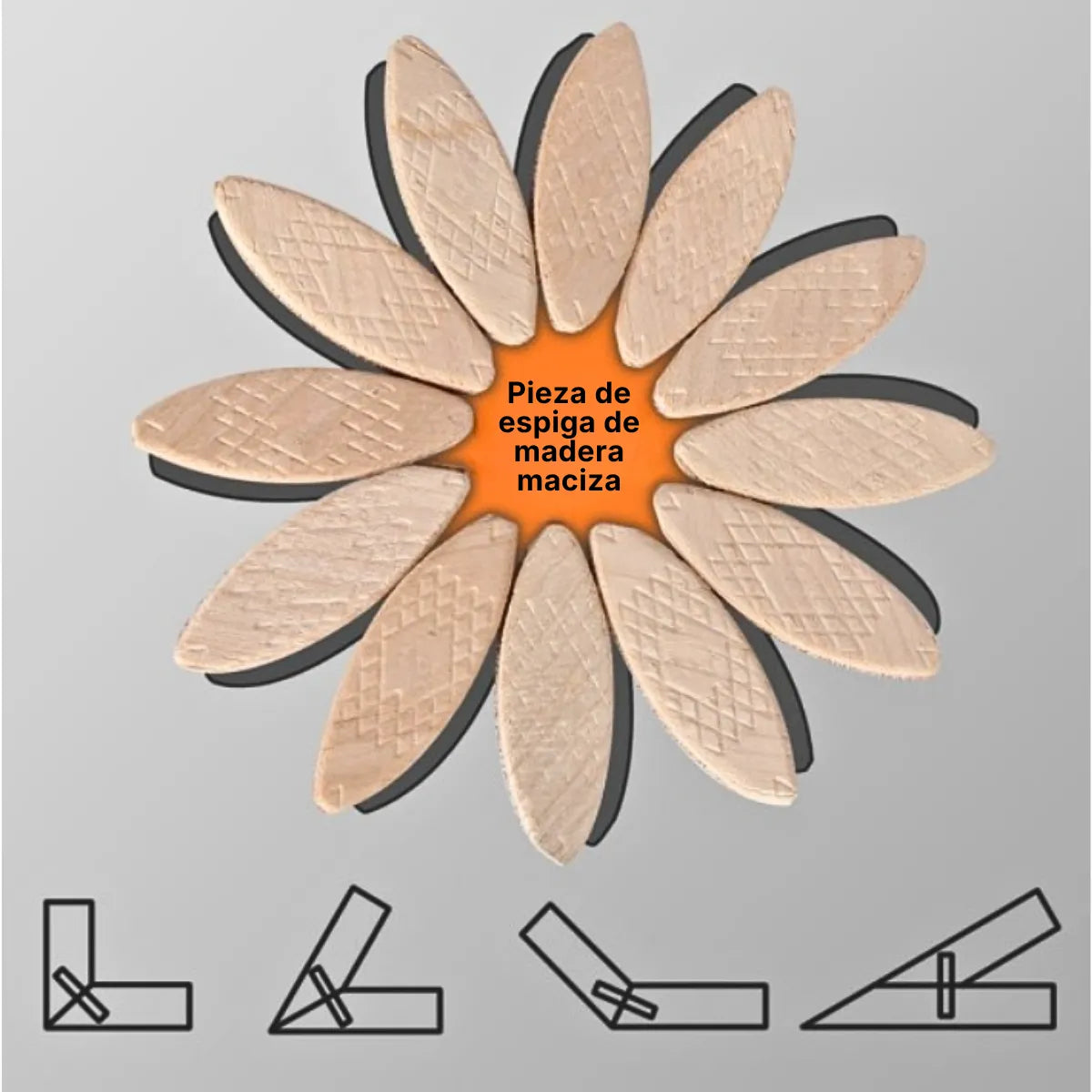 Tarugos Galleta de Madera Maciza para Ensambles Kseibi