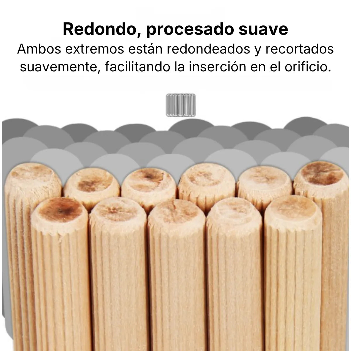 Tarugos de Madera Maciza Estriados para Ensambles Kaseibi