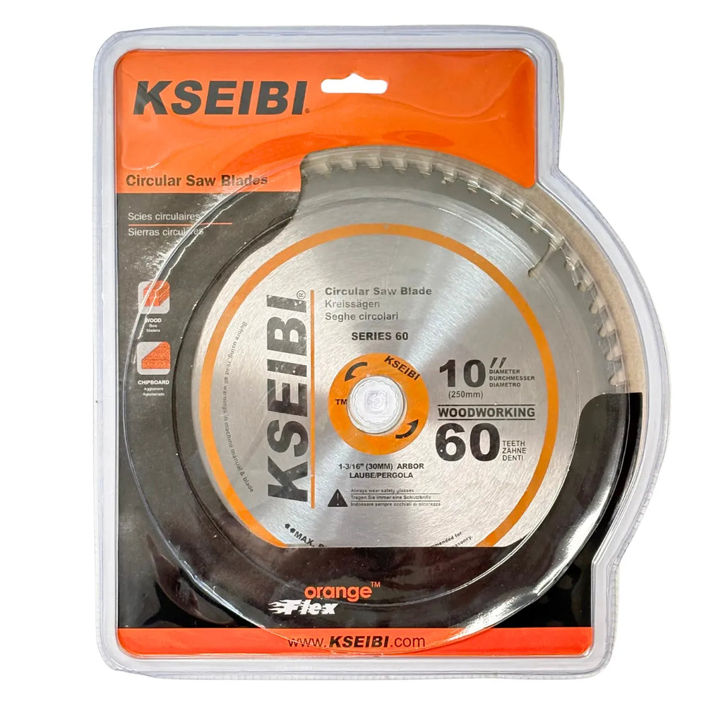 Disco de Sierra Circular 10" x 30mm 60T para Madera Kseibi