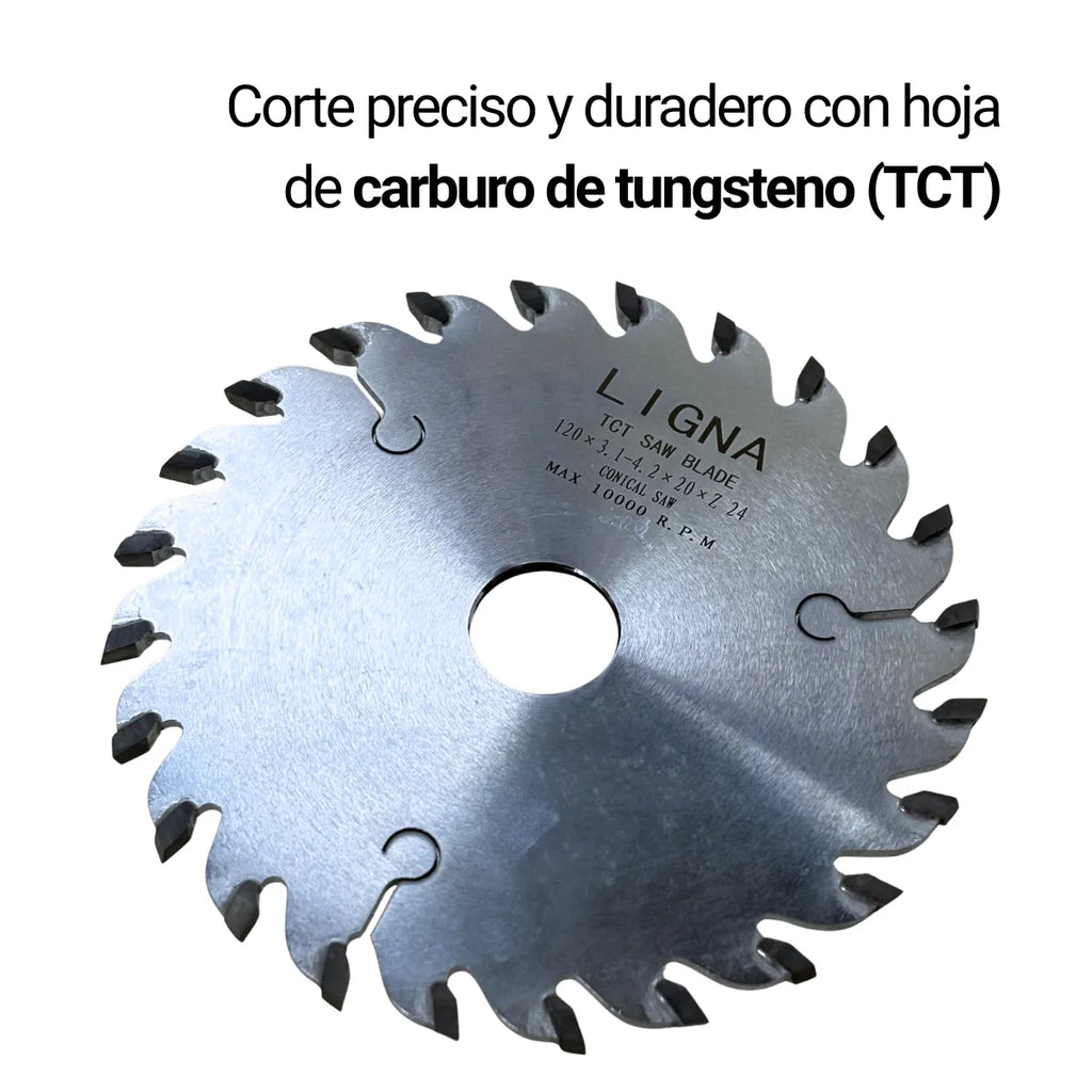 Disco Sierra Circular Incisor 120 x 3.1-4.2 x 20mm 24T Ligna
