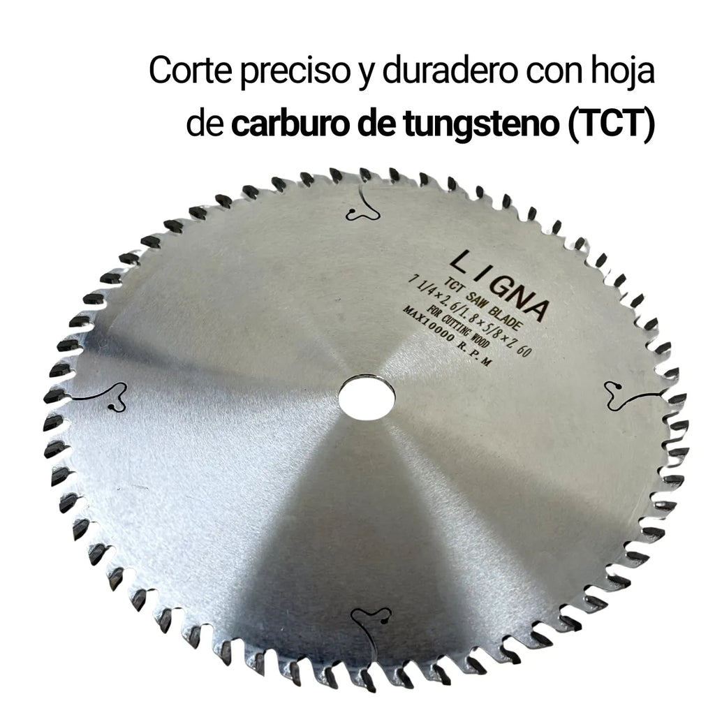 Disco Sierra Circular 7-1/4" x 2.6/1.8mm x 5/8" 60T Ligna