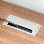 Pasacable Rectangular Embutido 80x150 mm con Cepillo