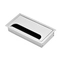 Pasacable Rectangular Embutido 80x150 mm con Cepillo - Aluminio