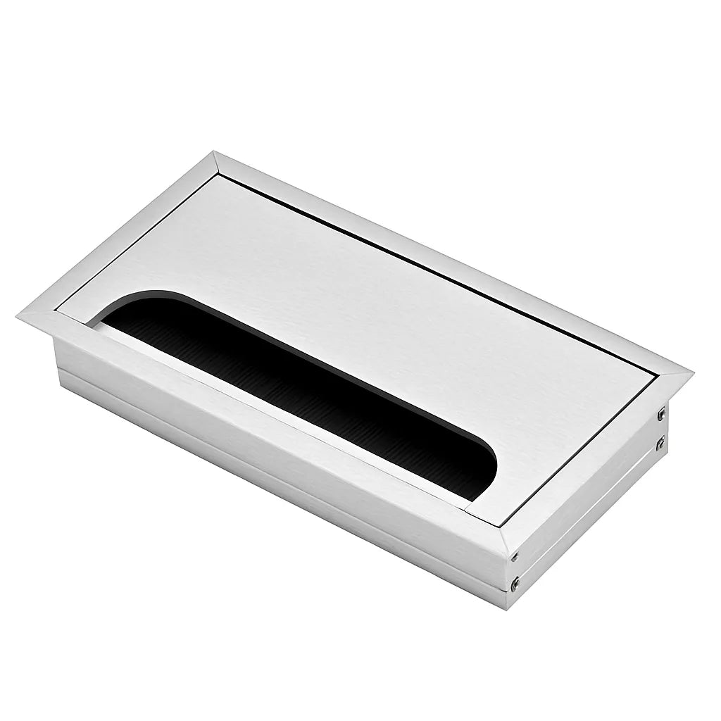 Pasacable Rectangular Embutido 80x150 mm con Cepillo