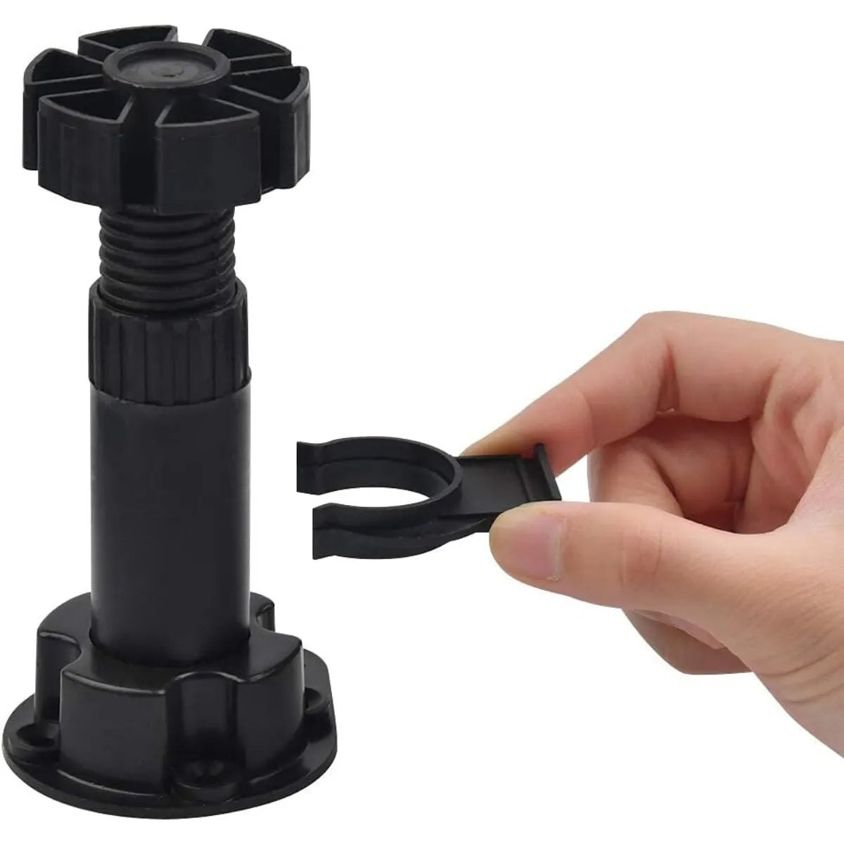 Pata Regulable para Zócalo de Cocina Negra 100mm / 130mm 4 unidades