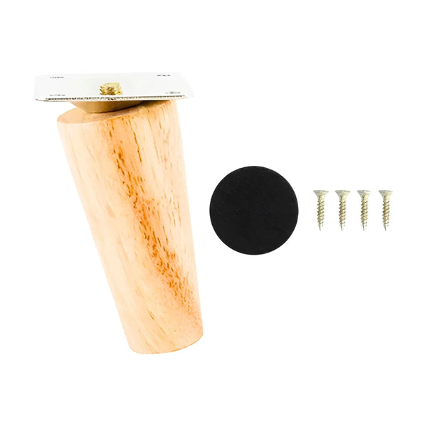 Pata Madera Maciza Cónica para Mueble y Mesa
