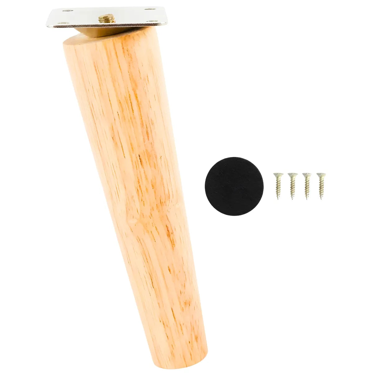 Pata Madera Maciza Cónica para Mueble y Mesa