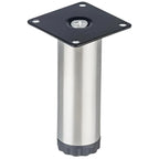 Pata Metálica Regulable Ø38mm para Mueble Acero Pulido