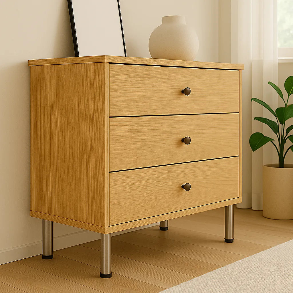 Pata Metálica Regulable Ø38mm para Mueble Acero Pulido