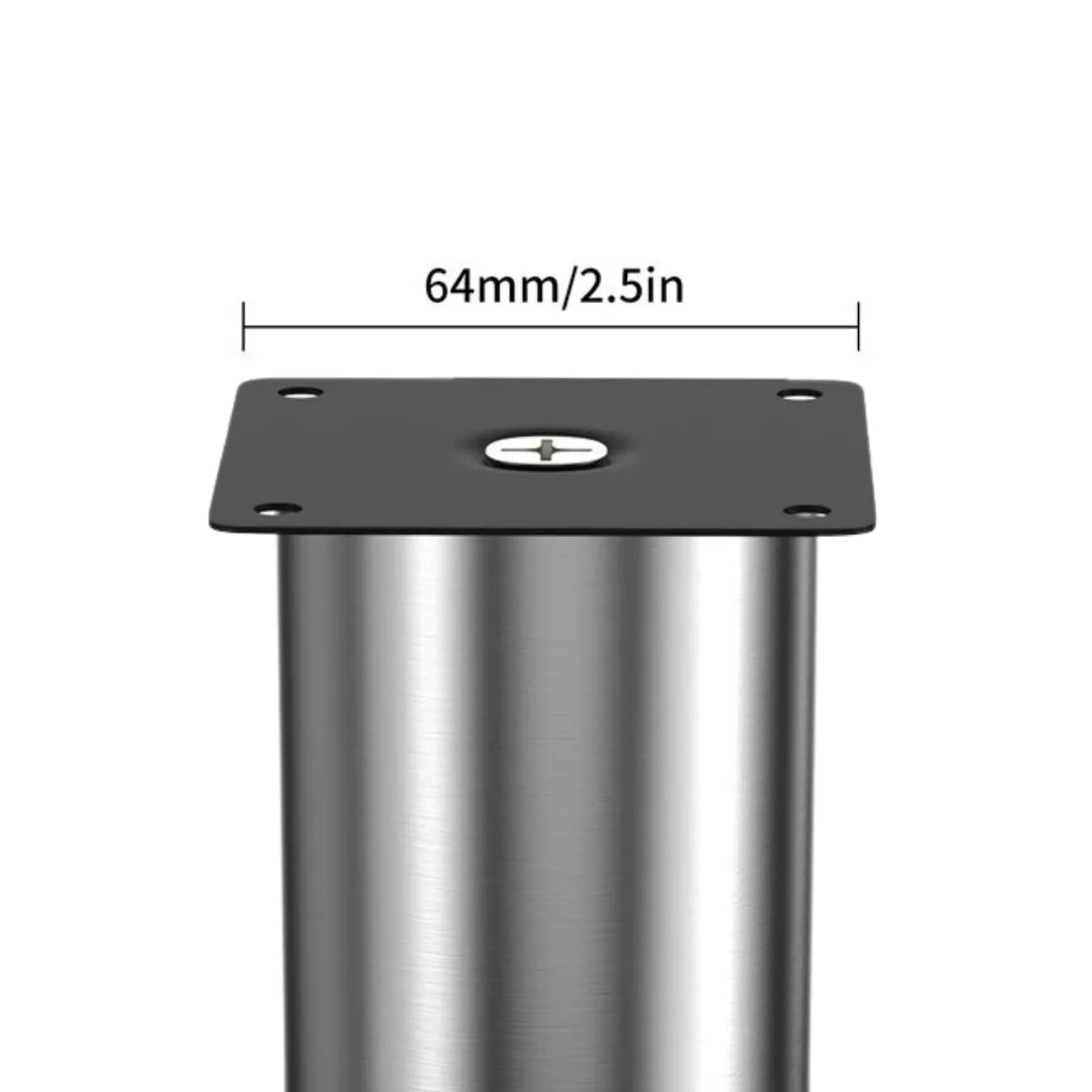 Pata Metálica Regulable Ø50mm para Mueble Cromada