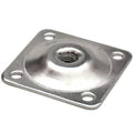 Placa Cuadrada de Montaje Recta para Pata de Mueble Rosca M8
