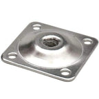 Placa Cuadrada de Montaje Recta para Pata de Mueble Rosca M8
