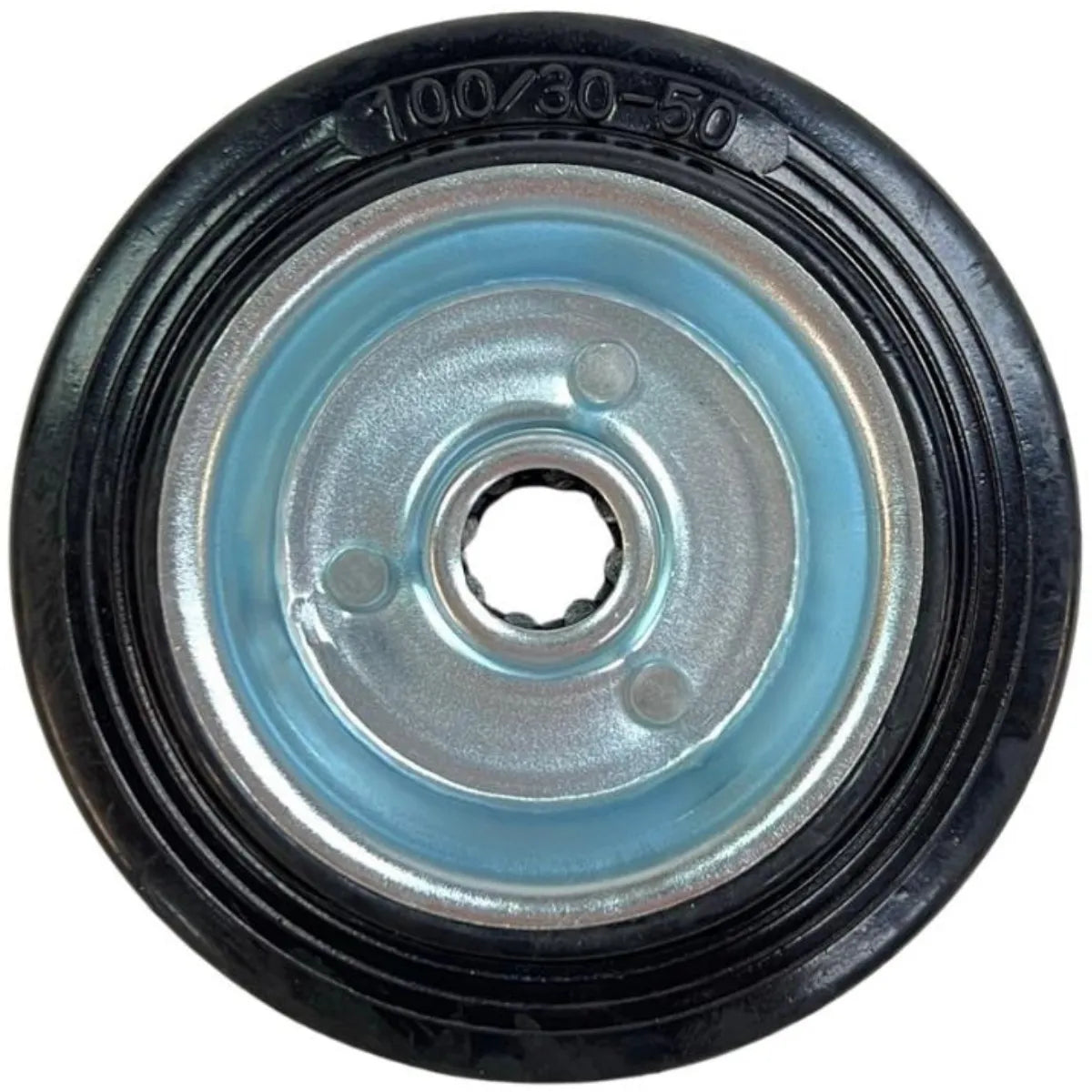 Rueda de Goma Maciza con Buje Metálico para Yegua