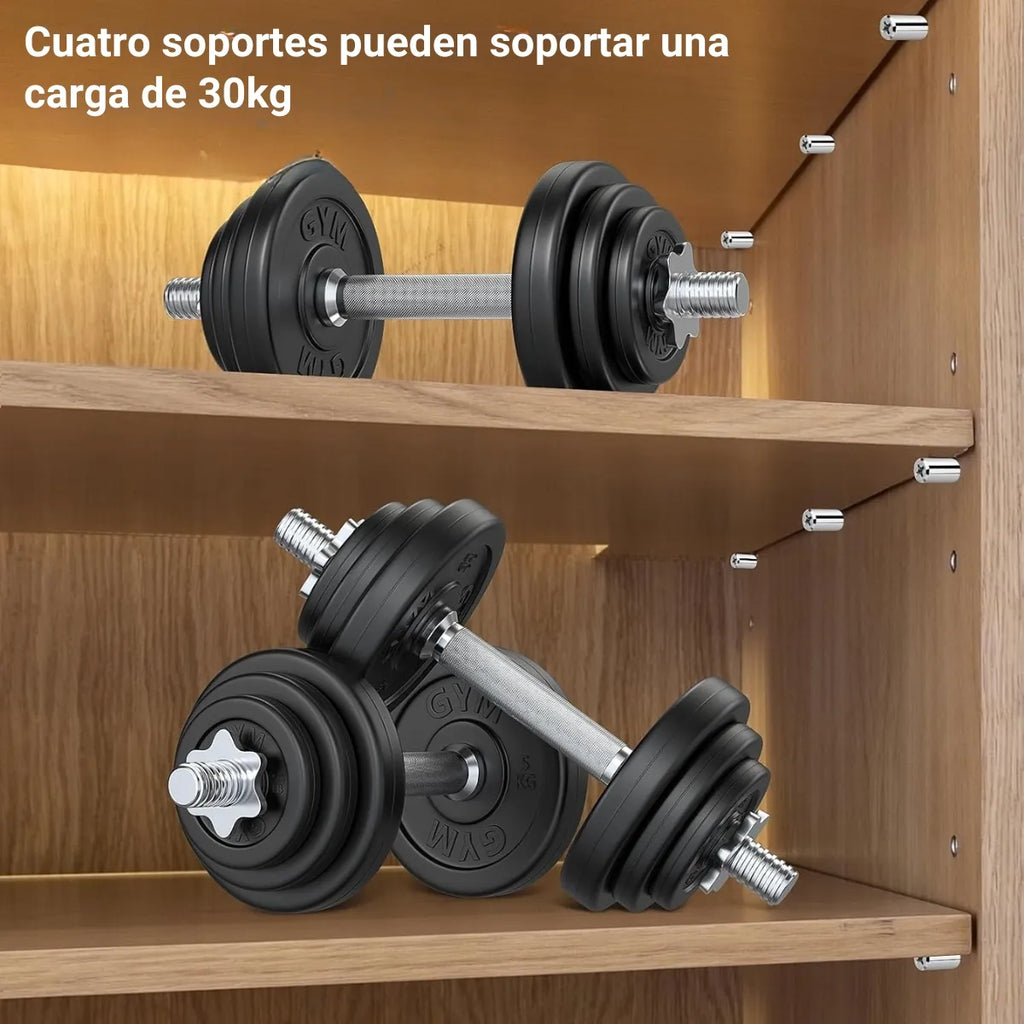 Soporte para Repisa con Tornillo y Goma 100 Unidades