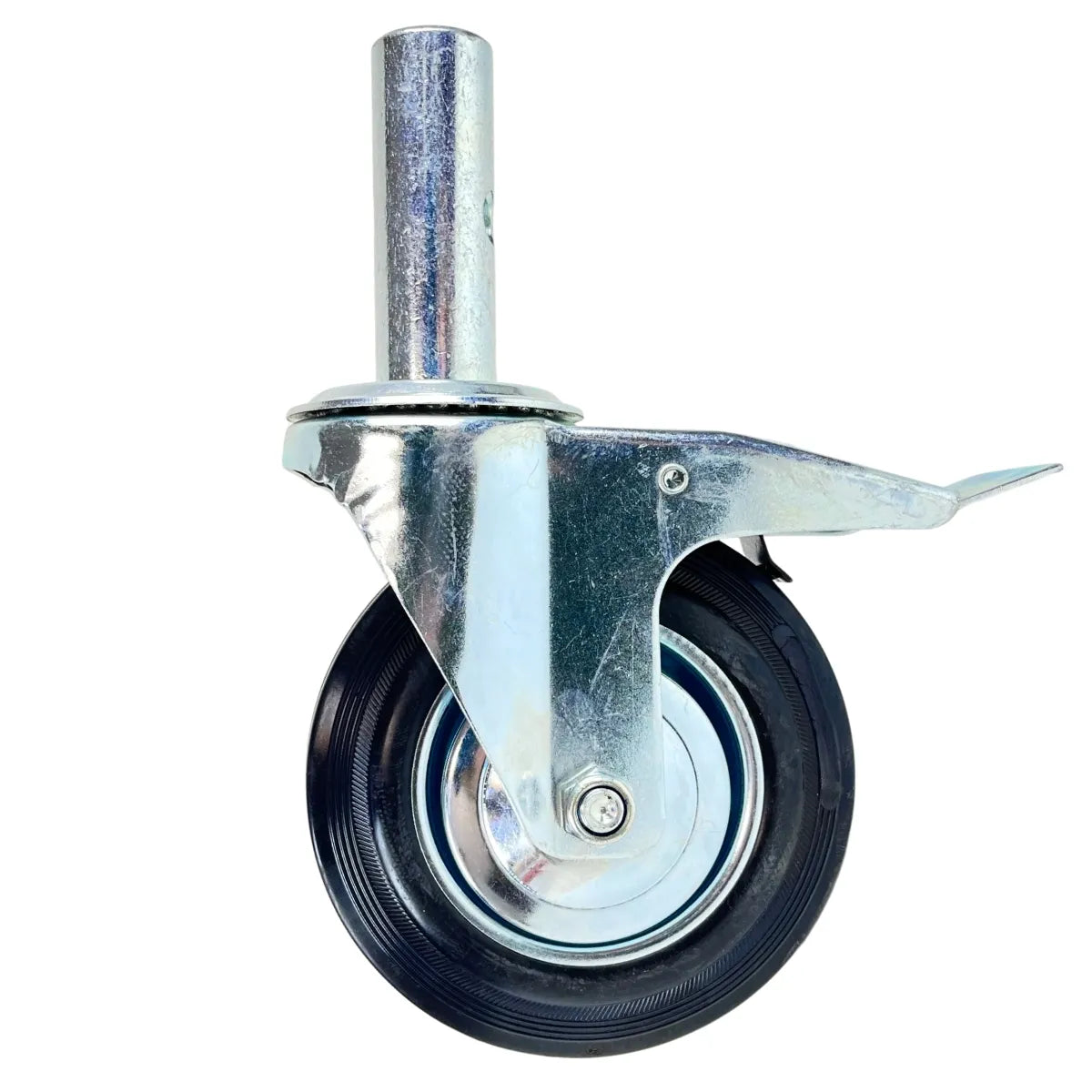 Rueda para Andamio de Goma Negra con Vástago 35 mm
