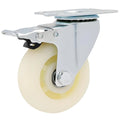 Rueda Industrial de PP Blanco con Placa Atornillable