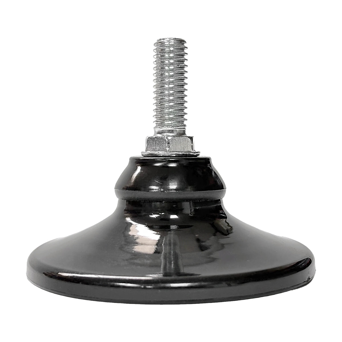 Patín Nivelador Base Movible 76 mm Hilo 3/8" x 25 mm Negro