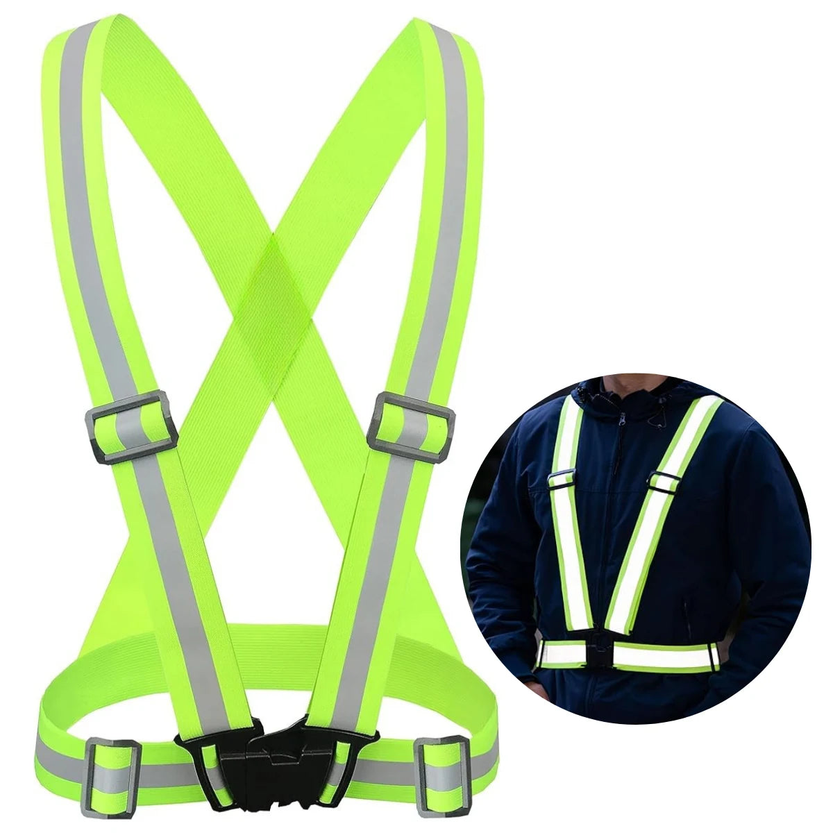 Chaleco Reflectante de Seguridad Elástico Ajustable amarillo