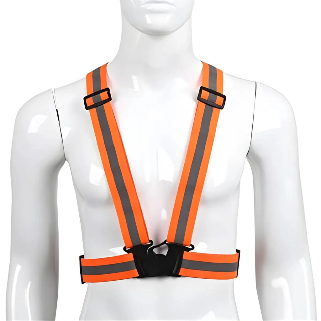 Chaleco Reflectante de Seguridad Elástico Ajustable naranja