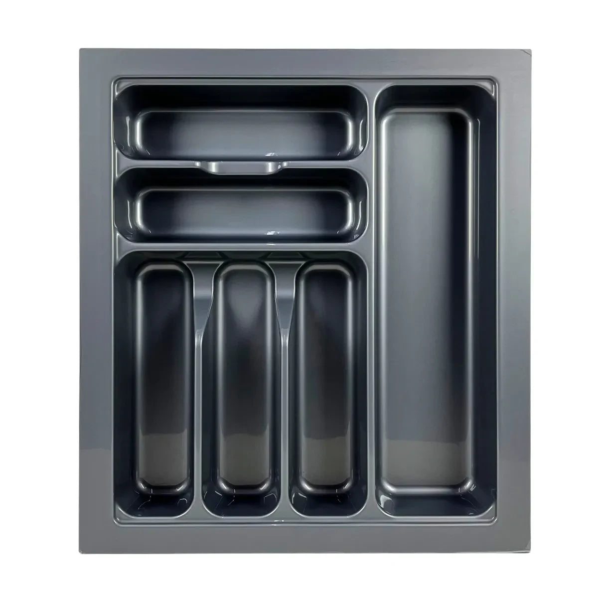Cubertero Plástico Gris para Cajón 45 cm