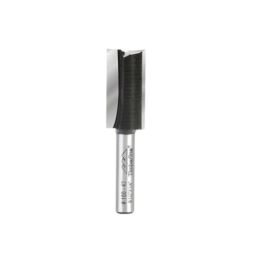 Fresa Recta 2 Filos 1/2" (12,7 mm) x 25 mm Vástago 1/4" Timberline 100-42