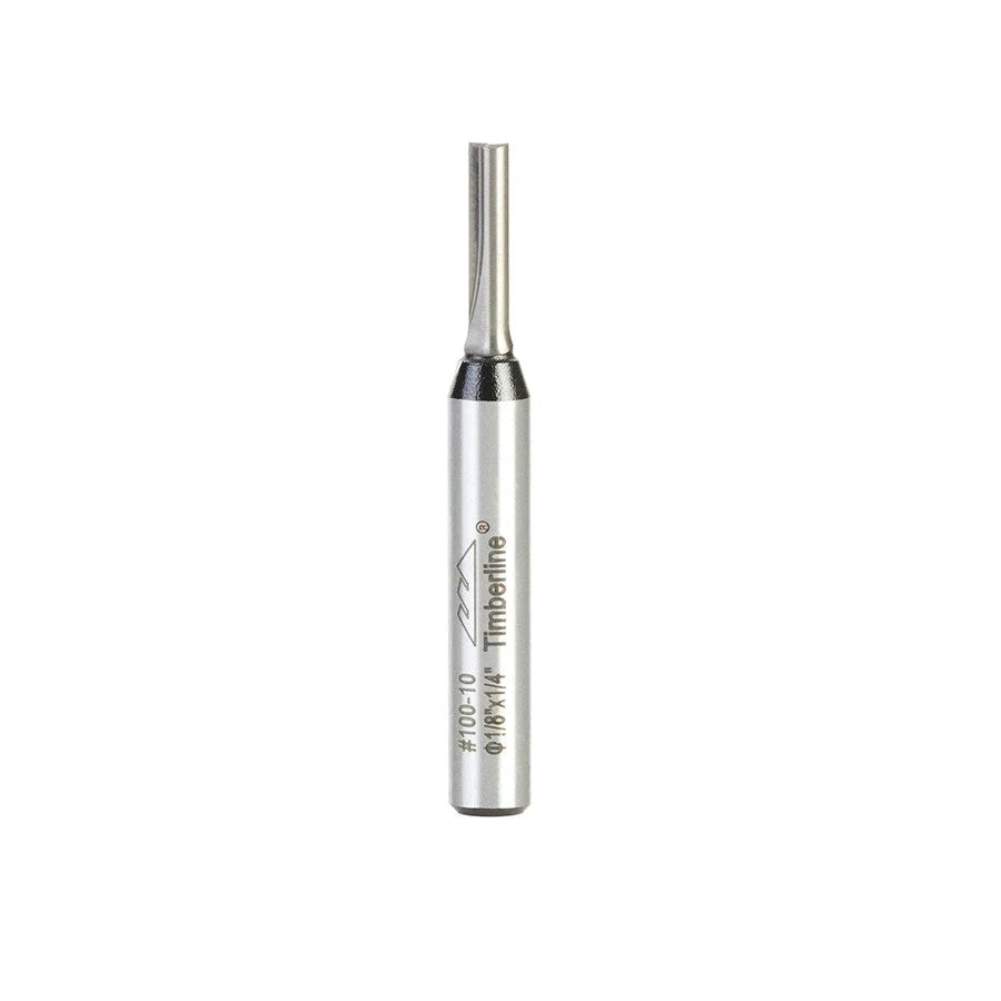 Fresa Recta 2 Filos 1/8" (3,18 mm) x 11 mm Vástago 1/4" Timberline 100-10