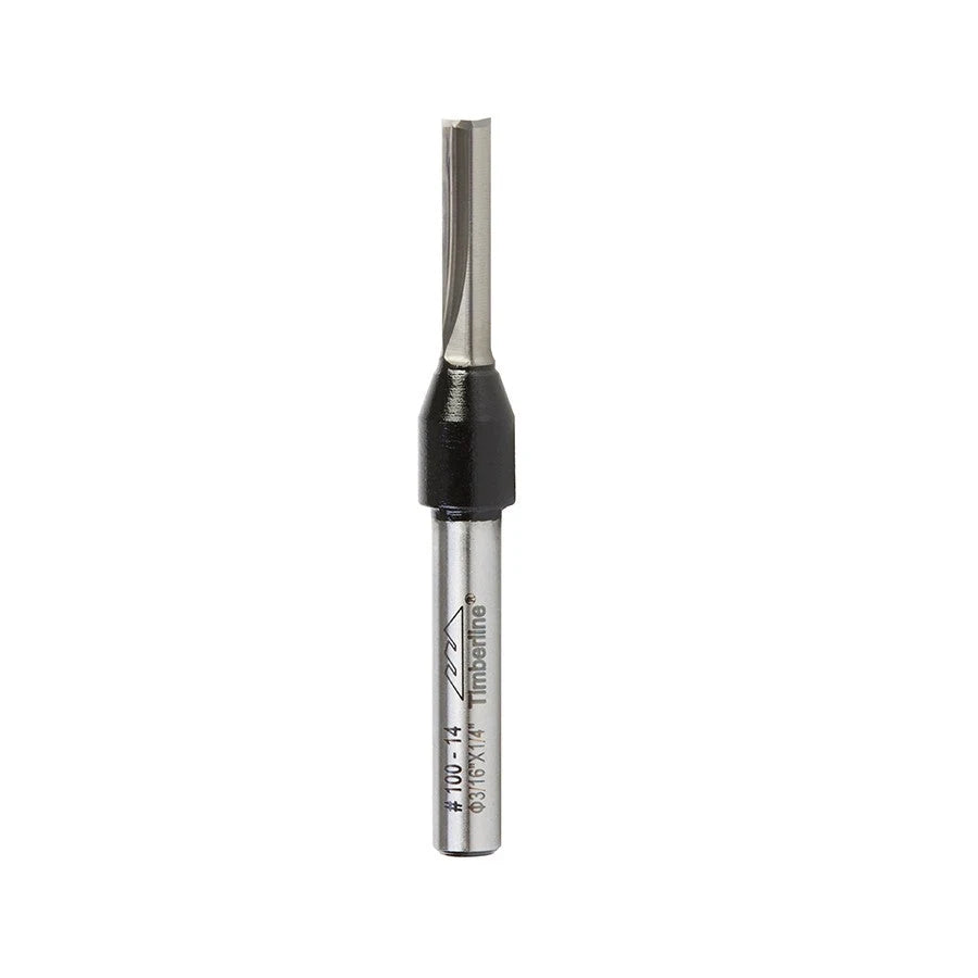 Fresa Recta 2 Filos 3/16" (4,76 mm) x 19 mm Vástago 1/4" Timberline 100-14