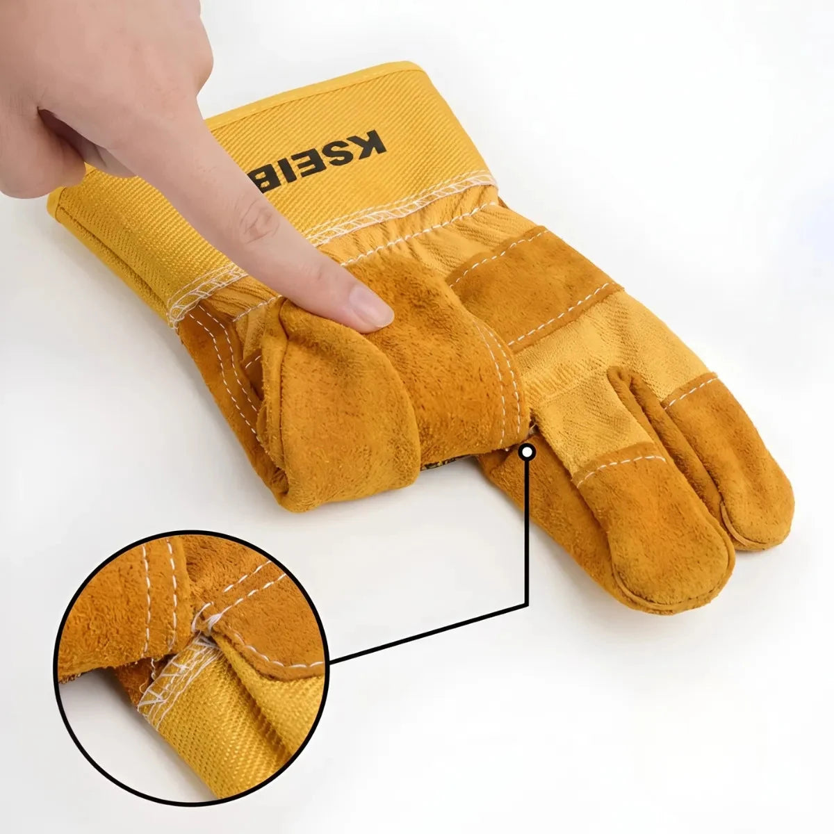 Guantes de Cuero para Soldar Talla XXL (#14) Kseibi #441740