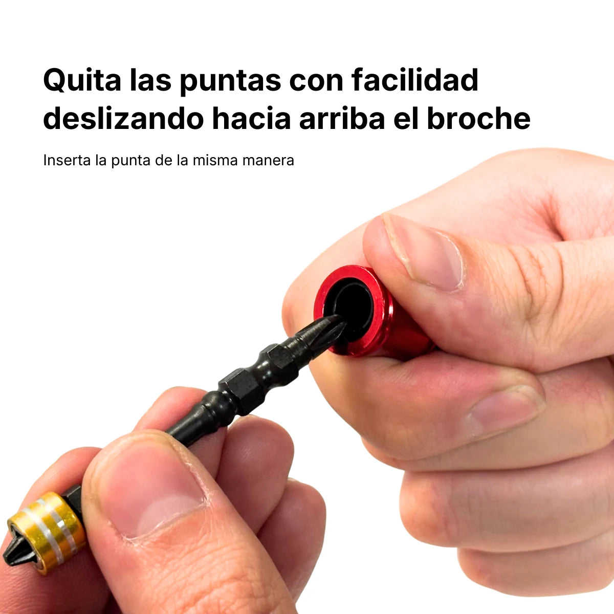 Kit llavero portapuntas 1/4 con 6 puntas y liberación rápida