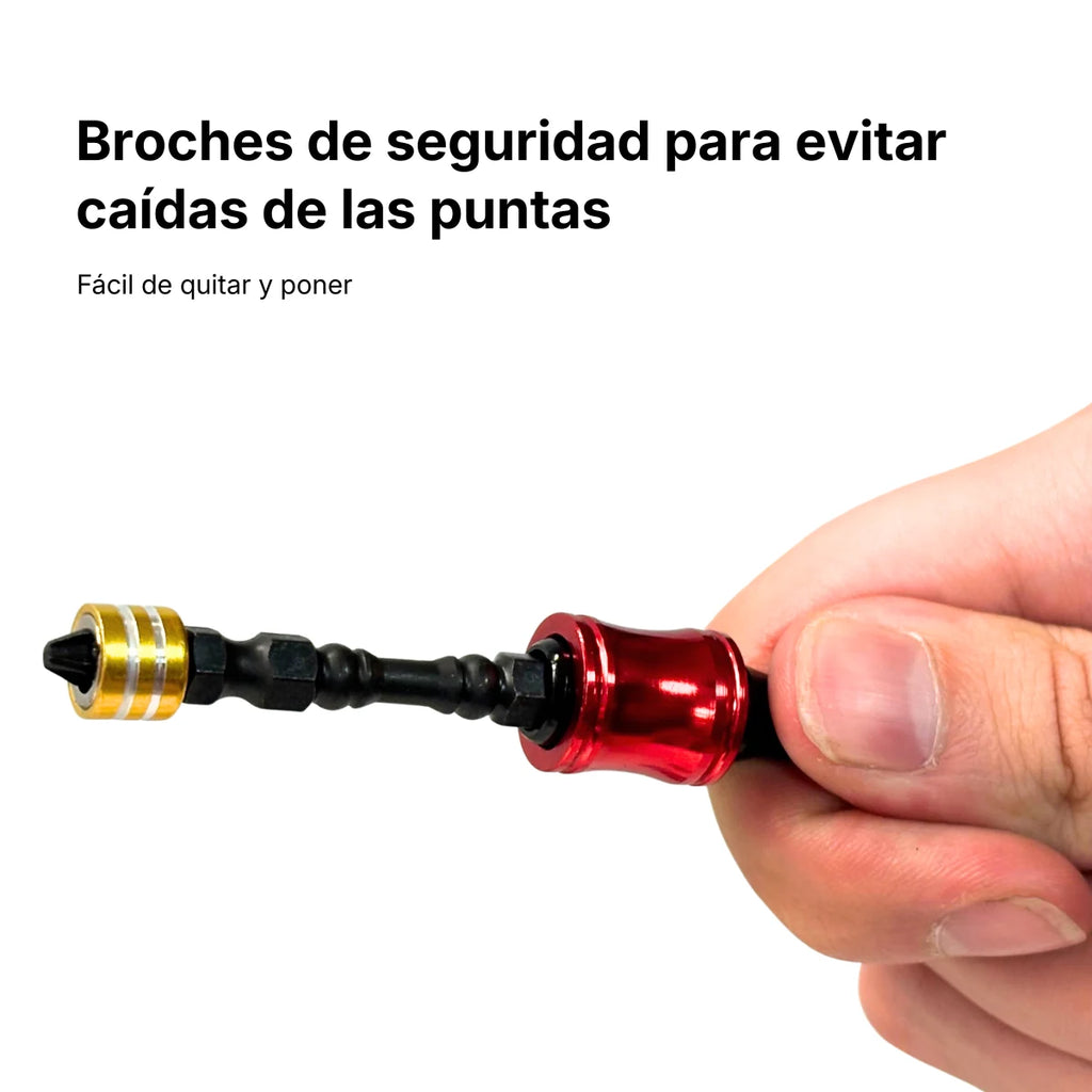 Kit llavero portapuntas 1/4 con 6 puntas y liberación rápida