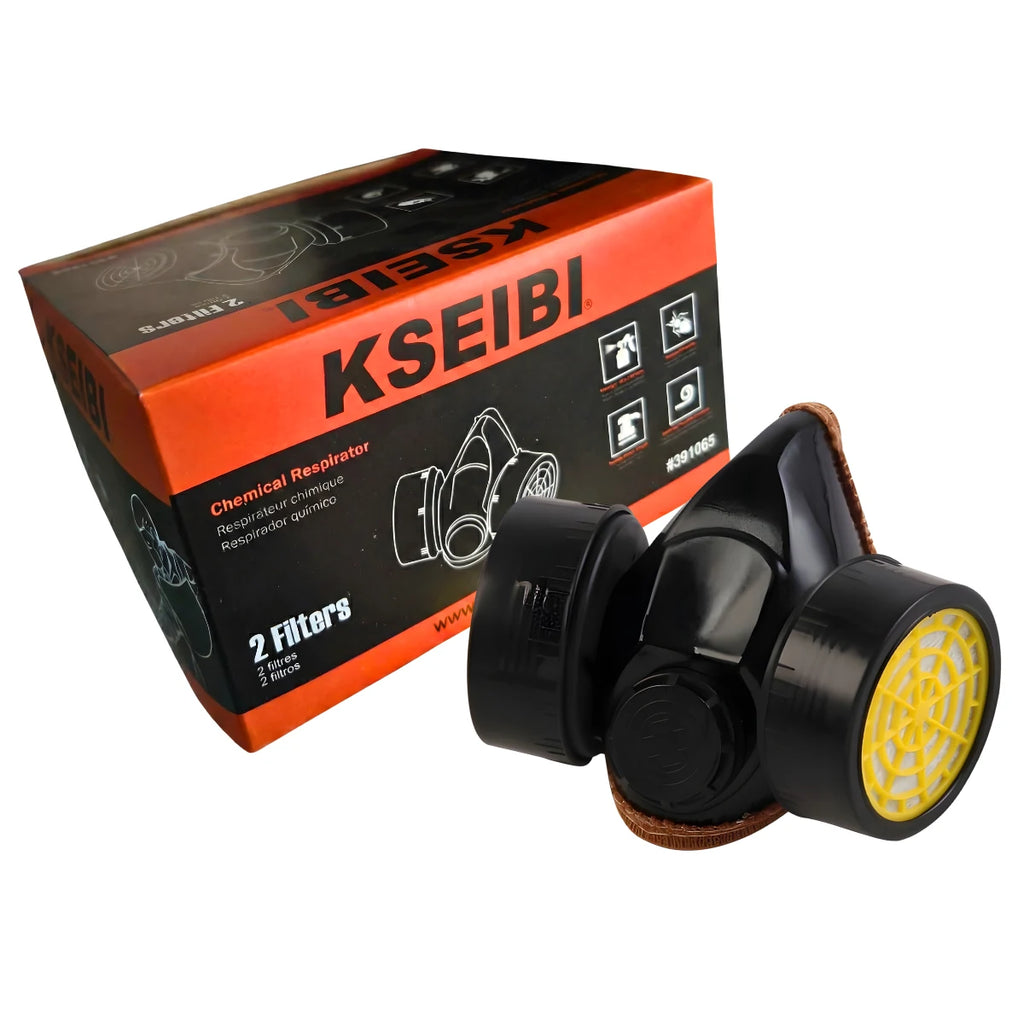 Máscara Respirador Antigases 2 Filtros Reutilizable Kseibi #391065