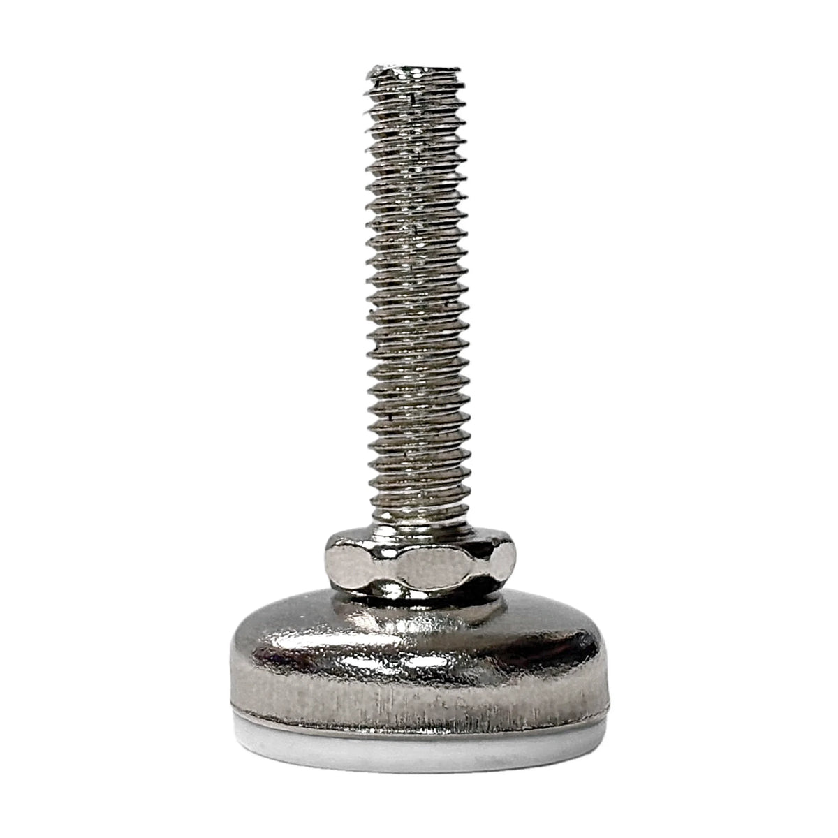 Patín Nivelador 21 mm Hilo M6 x 25 mm con Inserto Plástico - Blanco (foto 5)