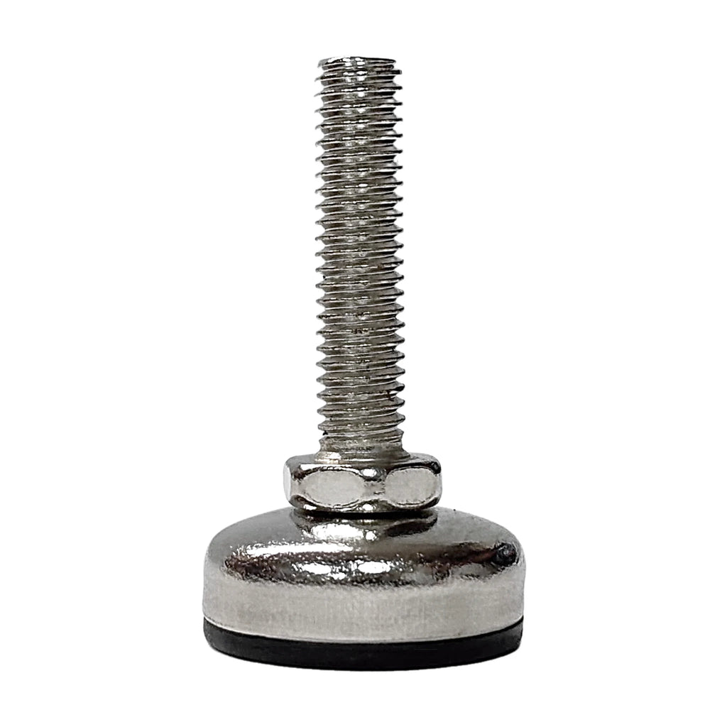 Patín Nivelador 21 mm Hilo M6 x 25 mm con Inserto Plástico - Negro