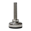 Patín Nivelador 21 mm Hilo M6 x 25 mm con Inserto Plástico - Negro