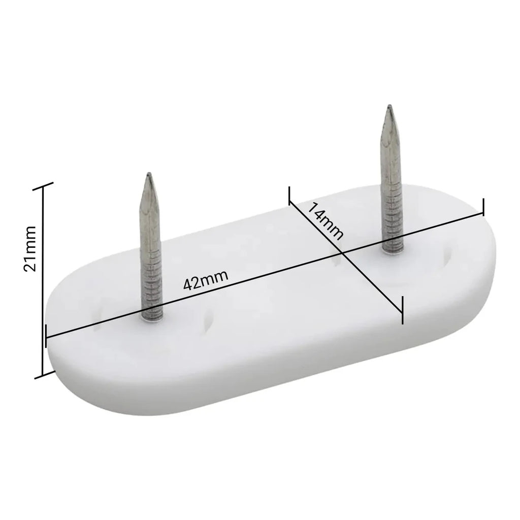 Patín Clavo Doble Blanco 14 x 42 mm