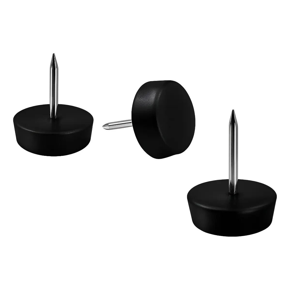 Patín Clavo Simple para Muebles negro 16 mm