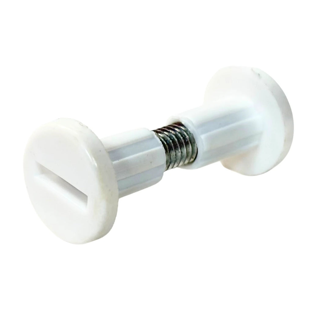 Perno conector Chicago plástico blanco