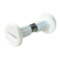 Perno conector Chicago plástico blanco