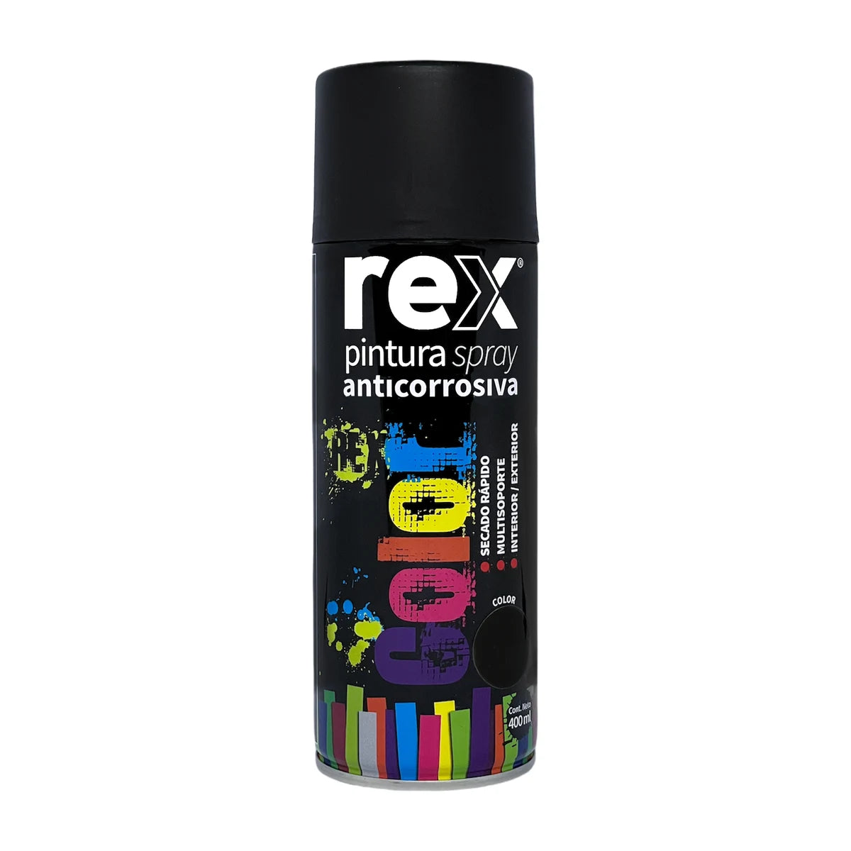 Pintura Spray Rex Anticorrosiva 400 ml Negro