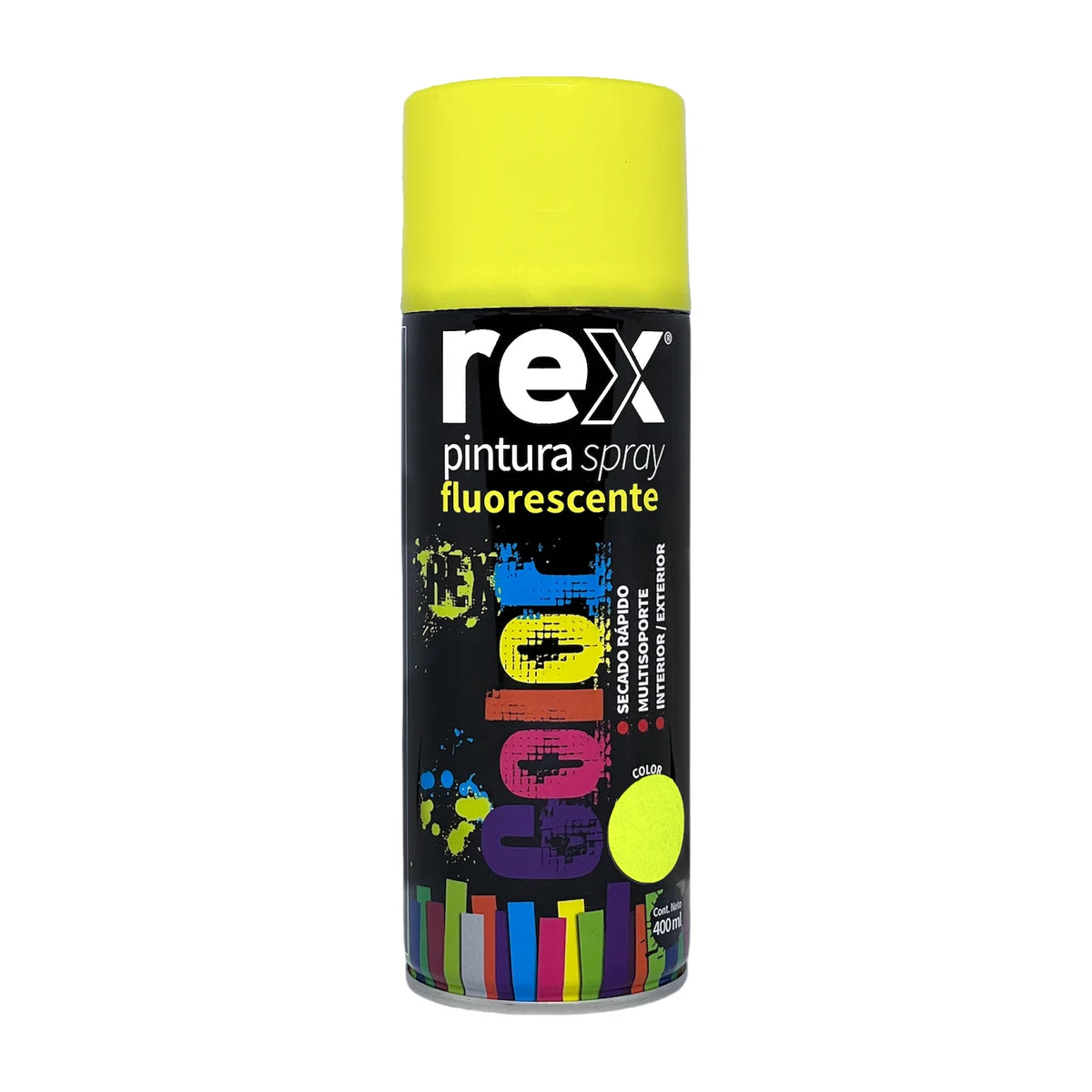 Pintura Spray Rex Fluorescente 400 ml Amarillo