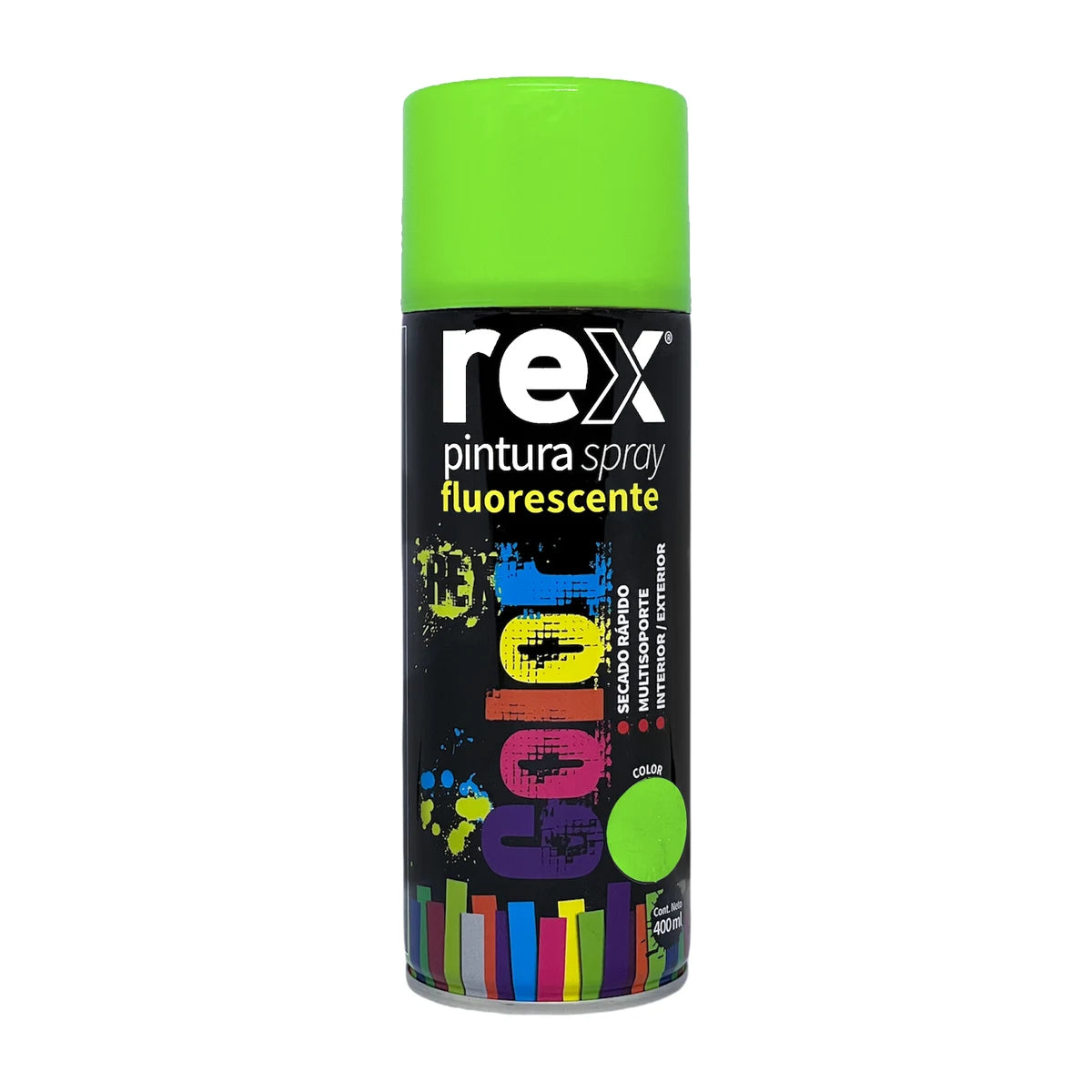 Pintura Spray Rex Fluorescente 400 ml Verde