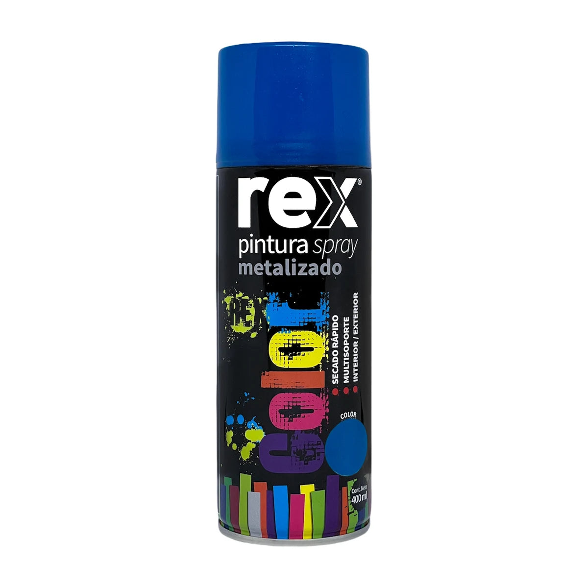 Pintura Spray Rex Metalizada 400 ml Azul