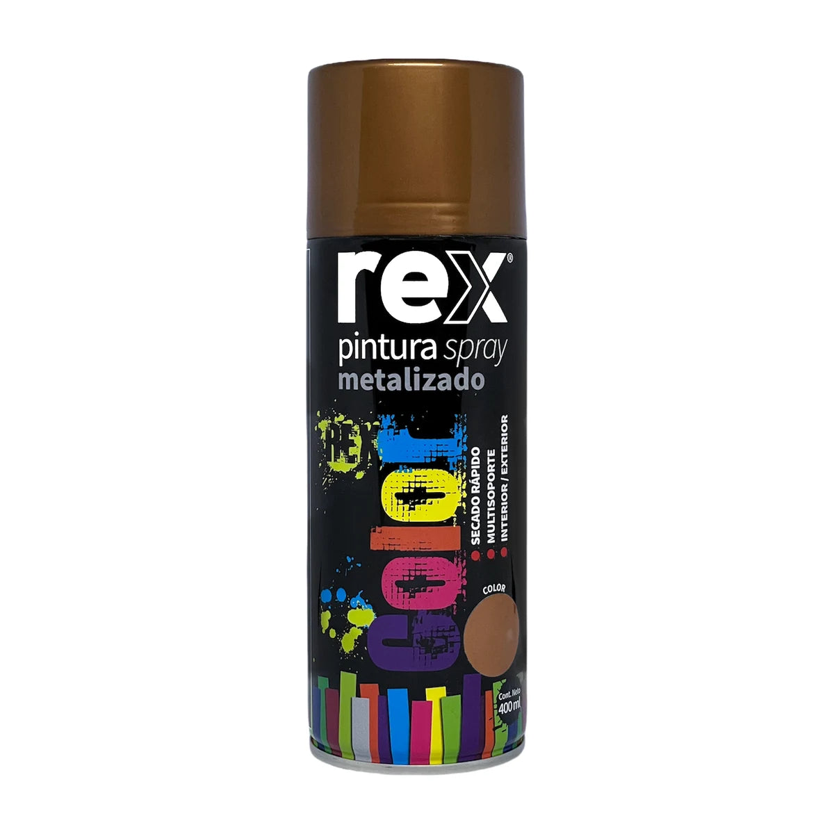 Pintura Spray Rex Metalizada 400 ml Cobre