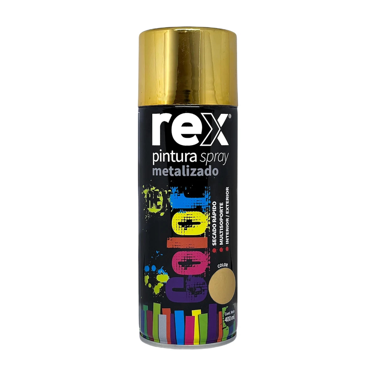 Pintura Spray Rex Metalizada 400 ml Oro