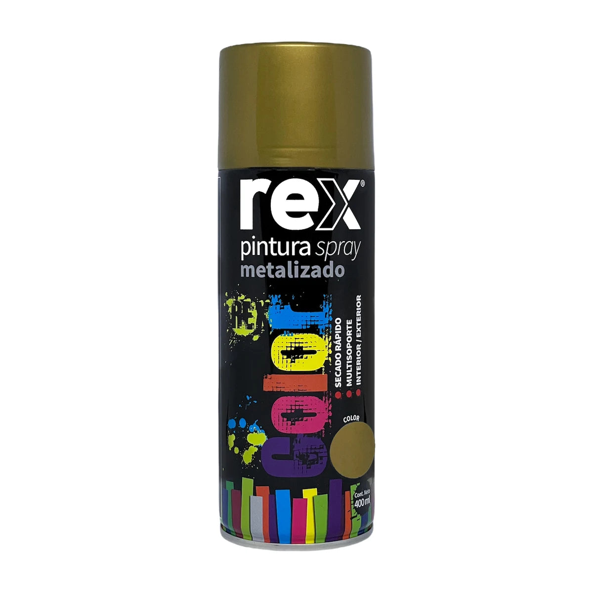 Pintura Spray Rex Metalizada 400 ml Dorado
