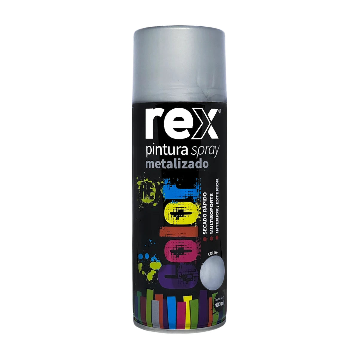 Pintura Spray Rex Metalizada 400 ml Plata