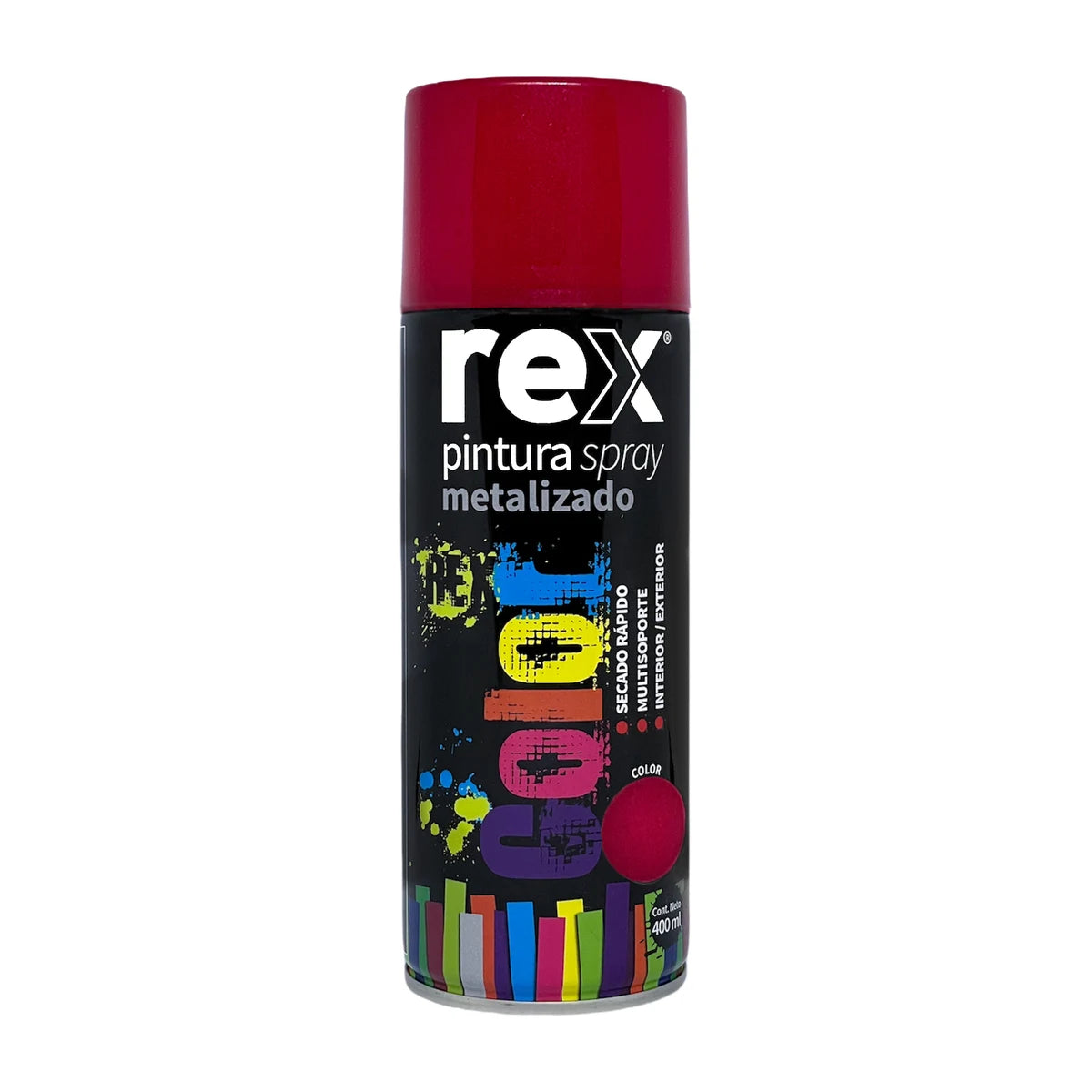 Pintura Spray Rex Metalizada 400 ml Rojo