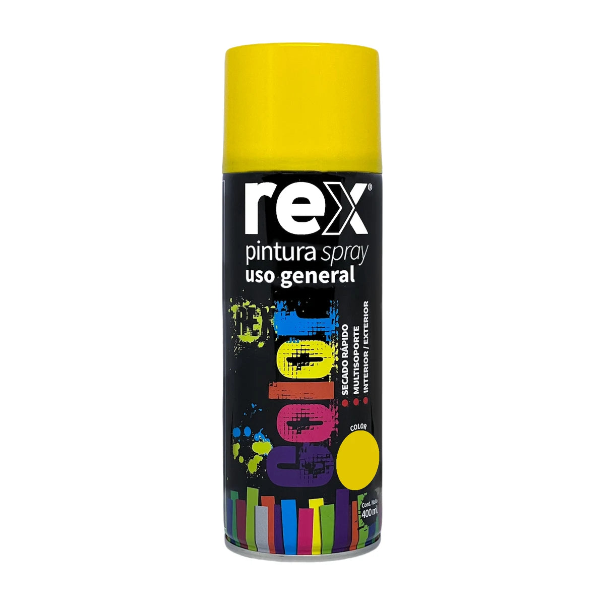 Pintura Spray Rex Uso General 400 ml Amarillo