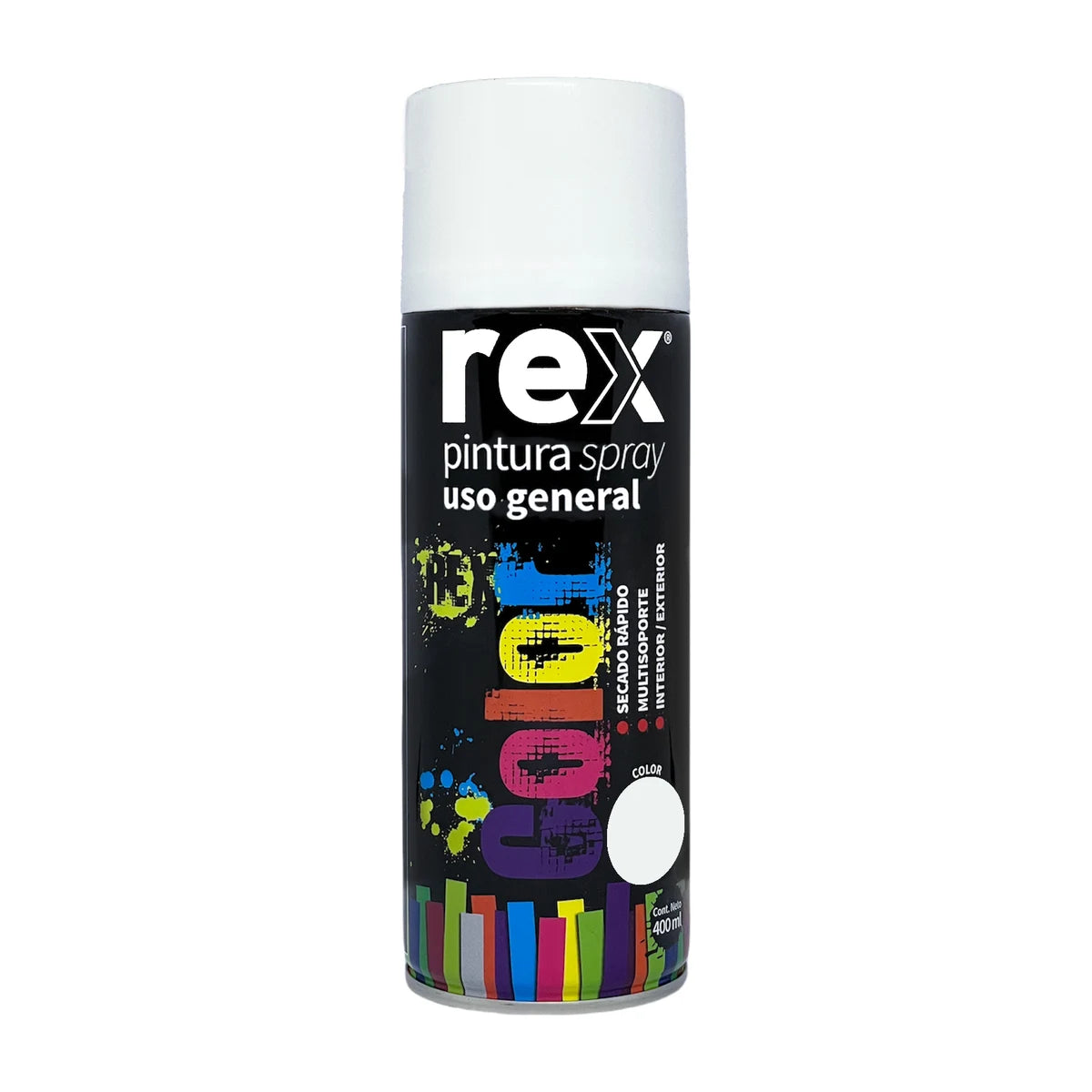 Pintura Spray Rex Uso General 400 ml Blanco brillante